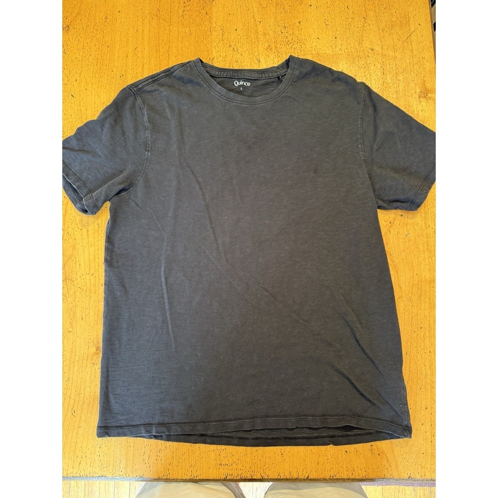 Quince Men's Black Short Sleeve Crew T-Shirt Size L  Perfect basic piece !